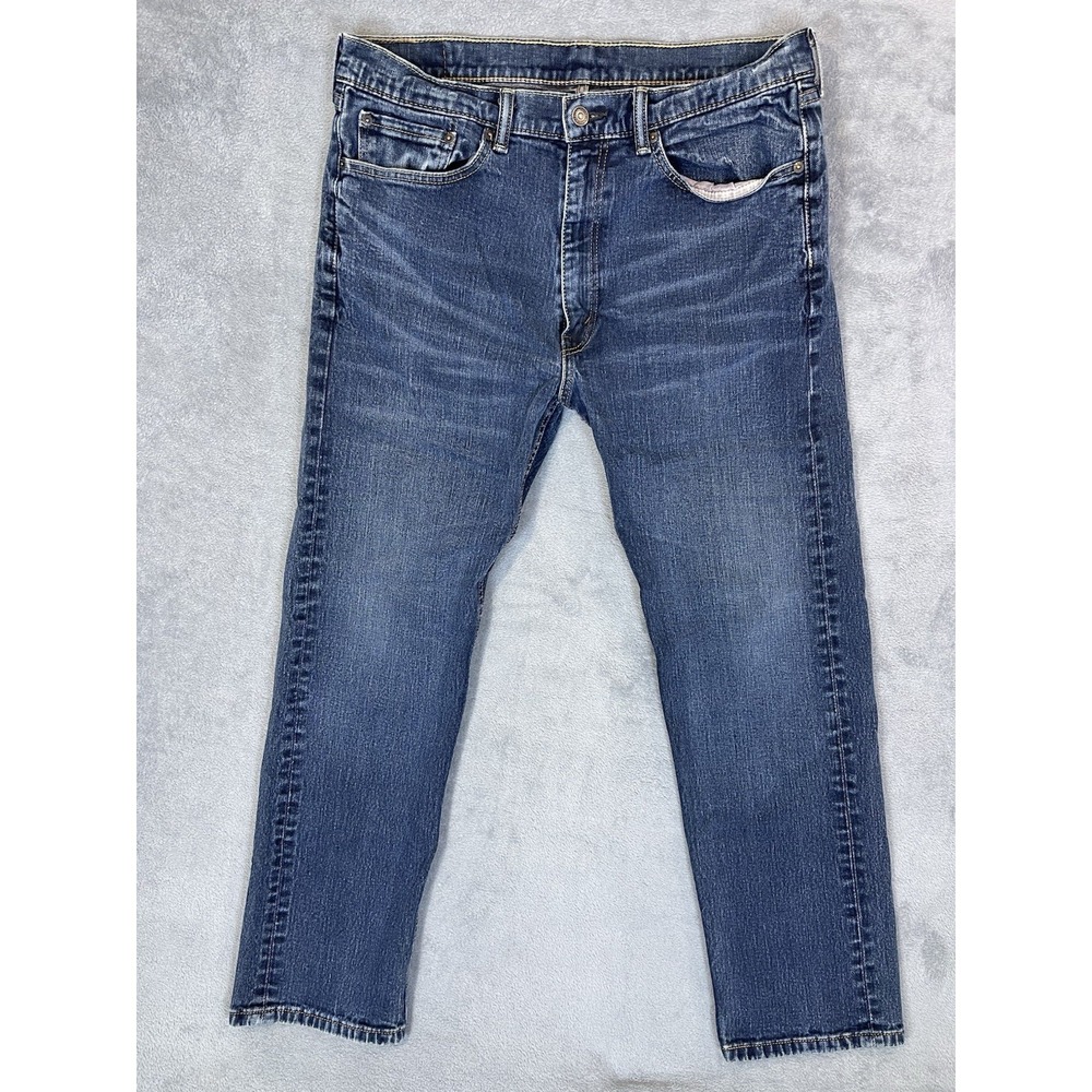 Levis Jeans‎ Mens 36x30 Blue Denim 505 Dark Wash Straight Mid Rise Workwear